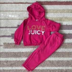 Juicy Couture Girls Pink Matching Sweatsuit